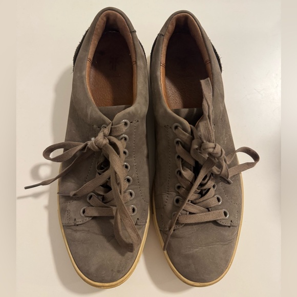 Frye Ivy Low Lace in Grey Nubuck Leather - Picture 2 of 5